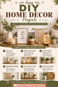 Beginner-Friendly DIY Projects for Your Home
