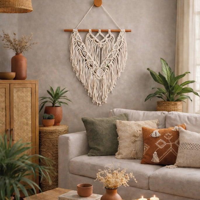 DIY painted terracotta pots with plants and handmade designs